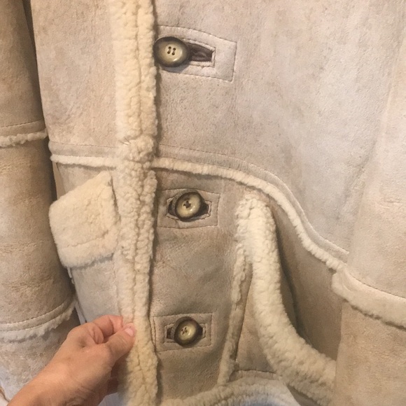 Vintage Mens Shearling and Leather Rancher Marlboro Coat Size 48 - Picture 3 of 11